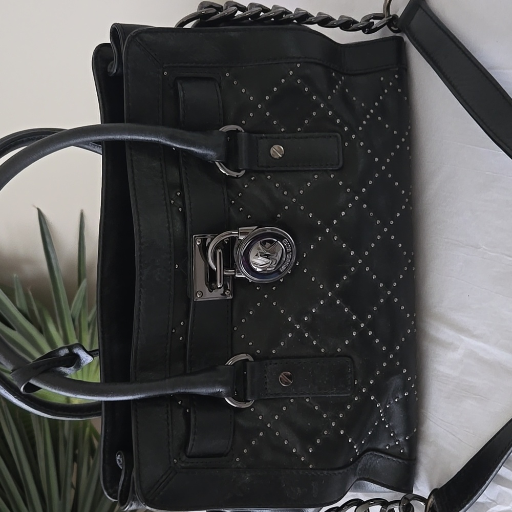 Michael Kors Hamilton Microstud Satchel - Picture 4 of 8